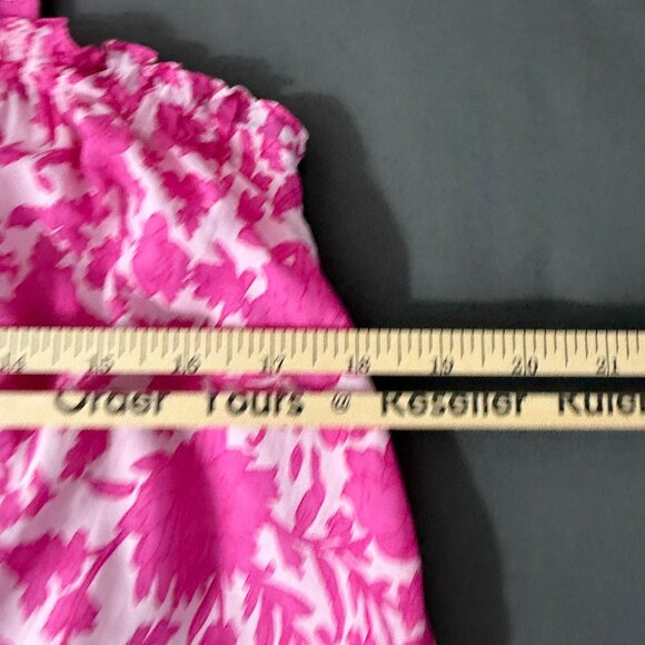 J. Crew Top Women's Small Button Front Tank Adjustable Strap Rosebud Floral Pink - Picture 14 of 15